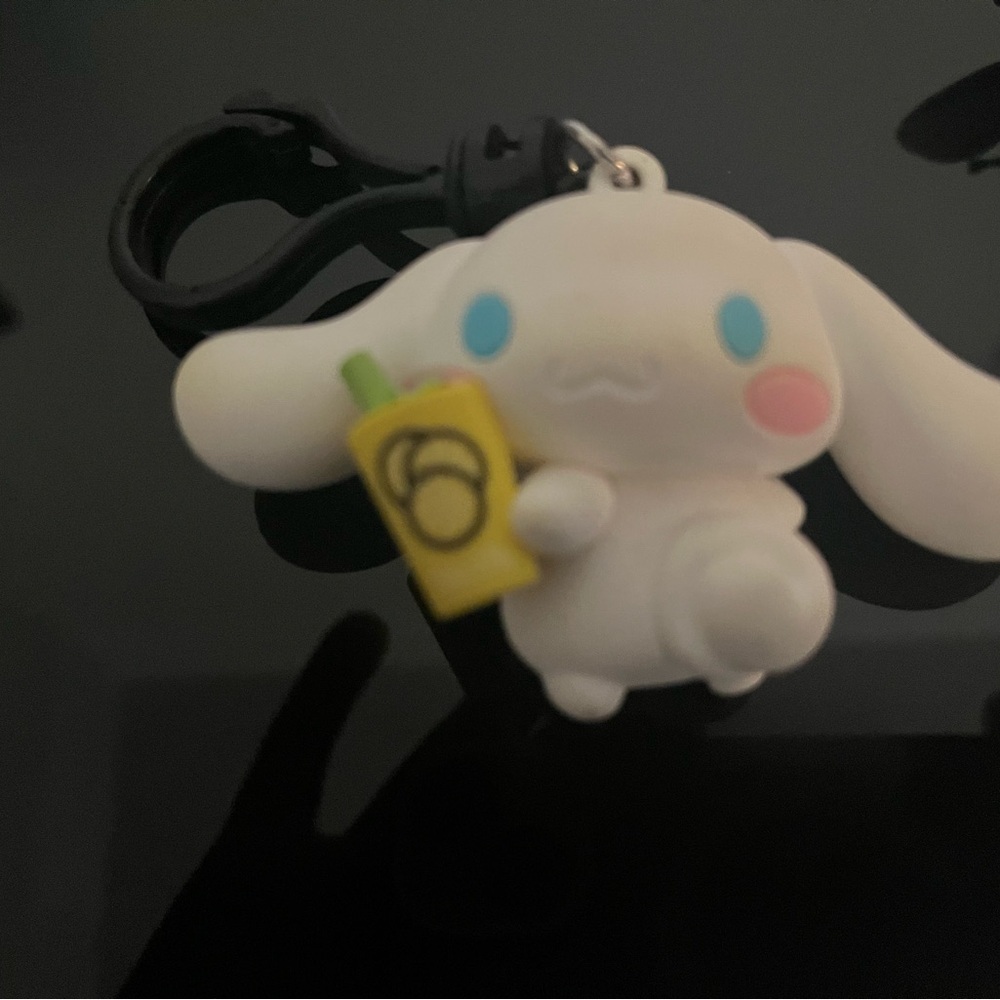 Sanrio Cinnamoroll Keychain with Yellow and White Accents